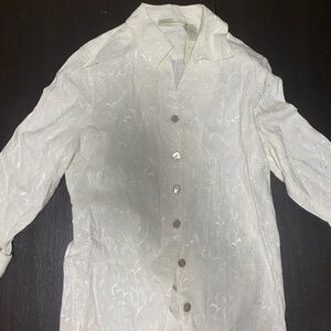 Appleseed's Ivory Embroidered Blouse